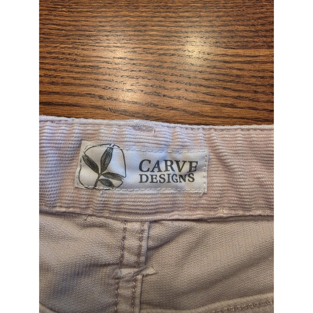 Carve Designs Oahu Skirt Womens Size 8 Light Pink Lilac Corduroy Frayed Hem Mini - Picture 2 of 7